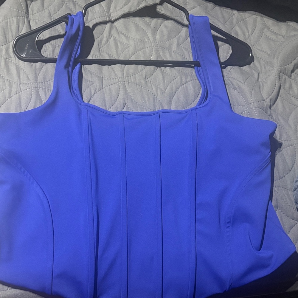 Express Royal Blue Square Neck Tank Top